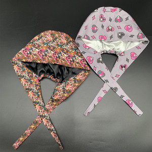 En stock, bonnets d'infirmière imprimés Power Girls, styles mignons à nouer dans le dos, doublure en satin, bonnet <span class=keywords><strong>de</strong></span> travail pour les filles - Product Image 3