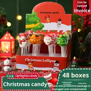 Scatola Regalo di Caramelle Dure Natalizie Rivestite all'Ingrosso, Lecca-lecca Multicolore al Gusto Frutta 576g/Scatola, Pronte all'Uso, Durata 365 Giorni - Product Image 6