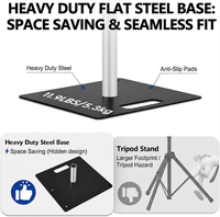 Support de toile de fond réglable en aluminium robuste 10x10 pieds, kit de support pour tuyaux et draperies, idéal pour les fêtes, événements, salons professionnels et décorations de mariage