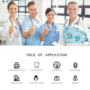 Casquettes chirurgicales imprimées, casquettes d'infirmière pour hommes et femmes, casquettes <span class=keywords><strong>de</strong></span> travail <span class=keywords><strong>de</strong></span> médecin, casquettes <span class=keywords><strong>de</strong></span> salle d'opération, respirantes et antistatiques - Product Image 6