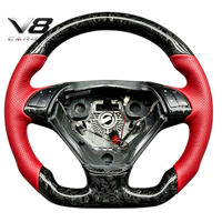 Volant sport personnalisé en fibre de carbone véritable V8carbon pour Bravo Doblo Fiorino Punto Linea Qubo 199 198, pièces automobiles, modification, course