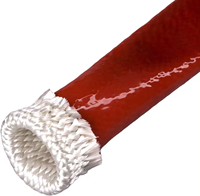 Manguera de Silicona y Fibra de Vidrio Resistente a Altas Temperaturas con Protección Térmica para Aislamiento de Cables