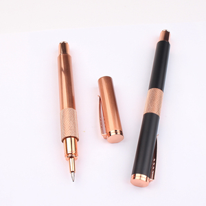 Bolígrafo de Lujo de Metal Completo con Tinta de Gel en Oro Rosa - Product Image 3