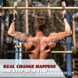 Infidez Wooden <b>Pull</b> <b>Up</b> Handles Horizontal <b>Bar</b> Multifunctional Fitness Equipment For Adults Unisex - Product Image 3