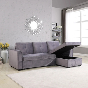 Canapé convertible en cuir, futon, canapé-lit pliable pour salon, canapé-lit <span class=keywords><strong>pas</strong></span> <span class=keywords><strong>cher</strong></span> avec rangement - Product Image 2