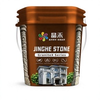 Pintura de Piedra Nano Inorgánica GraniteX de JINGHE STONE |   Revestimiento Exterior con Textura de Piedra 95% Real |   Tambor Ignífugo de Grado A de 25 KG