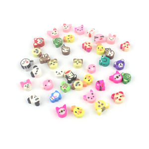 200 pièces bricolage entretoise polymère argile fleur forme perles, vinyle souple Heishi disque polymère <span class=keywords><strong>Fimo</strong></span> perles pour la fabrication de bijoux - Product Image 5