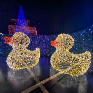 Esculturas LED Personalizadas de Animales Luminosos en 3D: Pato Amarillo, Elefante, Camello, Ciervo y Pájaro para Parques Temáticos, Patrones 3D, Decoración de Paisajes para Festivales - Product Image 2