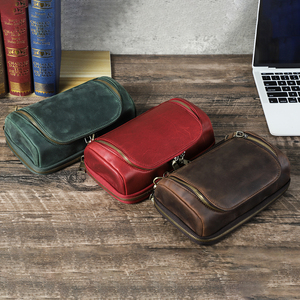 Bolsa Organizadora de Viaje de Cuero Vintage Unisex, con Múltiples Compartimentos con Cierre, para Accesorios Electrónicos, para Viajes, Uso Diario y Regalos - Product Image 6