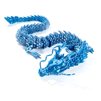 3D imprimé chinois Dragon Dieu Statut Unique créatif fabriqué à la main en verre voiture accessoire et cadeau jouet Figure