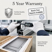 Ventana Abatible de Aluminio y Vidrio de Diseño Industrial Circular Personalizada, Aislamiento Térmico, Impermeable, Verificada