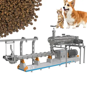 Mesin pengolah makanan anjing otoritas makanan hewan peliharaan mesin ekstruder makanan anjing mesin makanan ikan