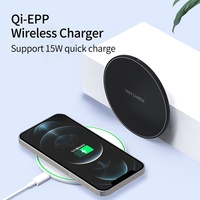 Chargeur sans fil pour téléphone certifié Qi ultra fin 15W avec lumière LED universel pour iPhone et téléphone Android OJD-31A