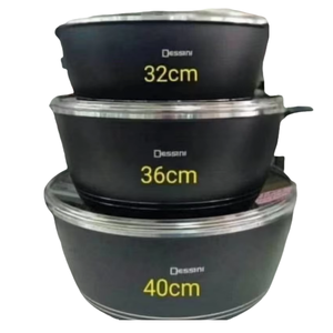 Küchentopf Kochgeschirr-<span class=keywords><strong>Set</strong></span> Große Größe 32/36/40cm Aluminium Granit - Product Image 3