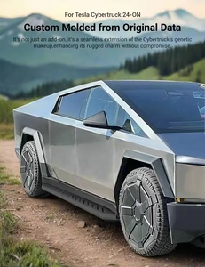 Marchepieds latéraux pour <span class=keywords><strong>Tesla</strong></span> <span class=keywords><strong>Cybertruck</strong></span> <span class=keywords><strong>2022</strong></span>+ en acier au manganèse robuste, barres de protection antidérapantes tout-terrain F-150 Silverado - Product Image 5
