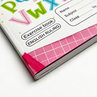 Maßgefertigtes Schulheft 215x154mm Englische Zeilenführung Rückenstichheftung Schüler-Notizbuch Softcover OEM Schreibwarenhersteller