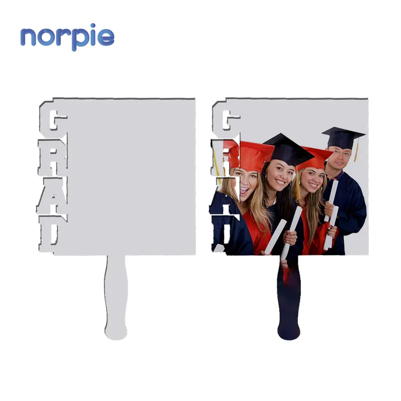 MDF blanc sublimation 2024 cadre de panneau photo imprimable graduation photo plaque paddle fans Grad