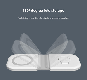 Mỏng Gấp 2 Trong 1 Từ Sạc Không Dây 15W Sạc Di Động Pad Với LED Ánh Sáng Cho Điện Thoại Và Smartwatches - Product Image 4