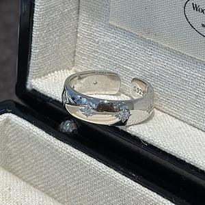Bague en argent pur S925, étoile à six branches, style vintage simple et tendance, avec un design de niche et une ouverture en forme d'étoile - Product Image 5