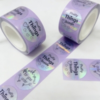 Etiquetas Autoadhesivas de Lámina Plateada Holográfica, Pegatinas Anti-Falsificación para Protección de Marca