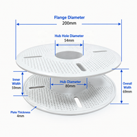 Bobine de filament d'imprimante 3D vide réutilisable 200 mm, enrouleur en plastique rechargeable détachable à verrouillage par torsion, bobine de 1 kg pour PLA, ABS, PETG de 1,75 mm
