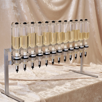 Máquina Dispensadora de Perfume, Dispensador Manual de Líquidos con Grifo de Vidrio, Juego de Barra para 12 Botellas de Aceites Esenciales, Barra de Perfume Pequeña
