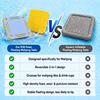 Table de Mahjong Flottante Légère en Mousse EVA pour Piscine, Plage, Fêtes Estivales et Jeux en Extérieur – Plateau de Jeu Stable et Flottant – Vente en Gros