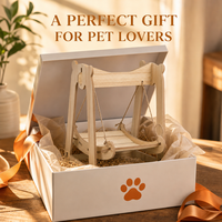 Hamac suspendu pour chat, lit balançoire en bois pour animaux de compagnie avec base stable pour chatons d'intérieur, fourniture professionnelle pour jardin et sanctuaire
