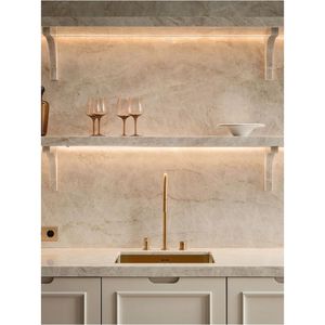 Sh stone taj mahal קוורציט משטח לוח מודרני עיצוב מודרני מודרני מלוטש עץ שיש מטבח מלוטש - Product Image 1