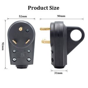 ETL NEMA TT-30P US 125V spina di ricambio per camper a 2 poli a 3 Pin spina angolare elettrica 30A per rimorchio da viaggio - Product Image 2