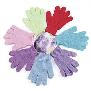 ถุงมือไนลอน14นิ้ว5นิ้วสำหรับขัดผิวที่ตายแล้วกำจัดเซลล์ผิวที่ตายแล้วถุงมืออาบน้ำถุงมือขัดผิวทนทาน - Product Image 6