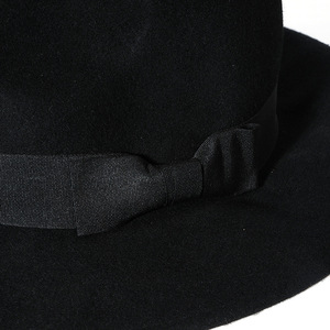 Prêt à expédier 100% feutre de laine <span class=keywords><strong>noir</strong></span> Fedora <span class=keywords><strong>chapeau</strong></span> large bord Gentleman Trilby <span class=keywords><strong>Borsalino</strong></span> chapeaux pour les affaires ou la scène de fête - Product Image 4