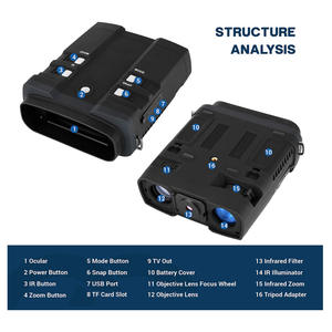 <span class=keywords><strong>Jumelles</strong></span> infrarouges avec vision nocturne 1080P Image 3.6-10.8X31mm avec carte TF 64G Écran LCD 4 pouces Prise de <span class=keywords><strong>photos</strong></span> et de vidéos en vision nocturne - Product Image 2
