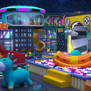 Children's Indoor <b>Trampoline</b> Park Playground with Jumping Area and Theme Space - Product Image 3