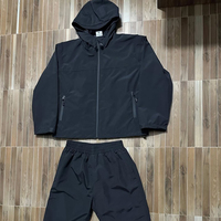 Survêtement coupe-vent décontracté personnalisé Squirorkop pour hommes, veste et pantalon avec logo brodé 3D, design streetwear tendance
