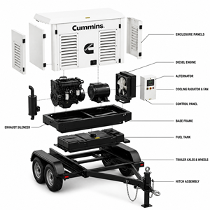 Generador Diésel Cummins Original de 24kW 30kVA Silencioso para Construcción, Granja, Hogar, Motor 4BT3.9-G1, 50Hz, 3 Fases, Generador de Energía Principal - Product Image 2