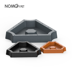 NOMOY PET yeni üç renk üç boyutları ada kaplumbağa besleyici gıda su kasesi çıkarılabilir Metal çit ile - Product Image 2