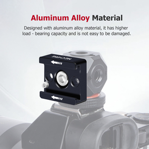 Soporte de Zapata Fría de Aleación de Aluminio Resistente Mechrig, Liberación Rápida de 1/4 de Pulgada, Agarre Antideslizante, Ligero, Universal para Cámaras DSLR y Luces LED - Product Image 4