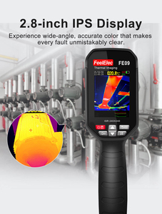 กล้องถ่ายภาพความร้อนแบบพกพา FE09 FE20  หน้าจอ 2.8 นิ้ว, 25Hz, -20 องศาเซลเซียสถึง 550 องศาเซลเซียส, สำหรับตรวจสอบระบบทำความร้อนใต้พื้น - Product Image 4