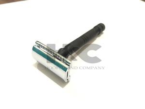 Maquinilla DE afeitar DE seguridad, maquinilla DE afeitar DE color negro mate con cabeza DE maquinilla DE afeitar cromada, logotipo personalizado disponible en Hooper y empresa - Product Image 4