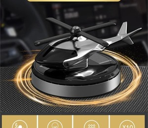Ambientador para Auto <span class=keywords><strong>con</strong></span> Diseño de Helicóptero Solar, Difusor de Perfume Rotatorio <span class=keywords><strong>con</strong></span> Hélice, Accesorios Decorativos de Aromaterapia para Interiores de Auto - Product Image 5