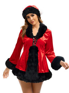 Robes de Noël élégantes doublées de polaire pour <span class=keywords><strong>la</strong></span> performance Nouveau costume de scène pour femmes adultes inspiré de <span class=keywords><strong>la</strong></span> télévision et du <span class=keywords><strong>film</strong></span> - Product Image 4