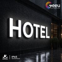 Enseigne LED extérieure pour entreprises avec télécommande, alimentation CA, étanche IP65, pour la publicité des magasins et des hôtels