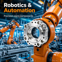 Automatisation robotisée industrielle, usinage CNC de composants métalliques circulaires avec pièces en alliage d'aluminium usinées avec précision