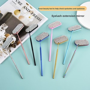 Nuevo Espejo <span class=keywords><strong>de</strong></span> Inspección <span class=keywords><strong>de</strong></span> Pestañas <span class=keywords><strong>de</strong></span> Acero Inoxidable con Incrustaciones <span class=keywords><strong>de</strong></span> Diamantes, Espejo <span class=keywords><strong>de</strong></span> <span class=keywords><strong>Maquillaje</strong></span> Cuadrado Grande <span class=keywords><strong>de</strong></span> Mano - Product Image 2
