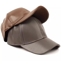 Gorras de Béisbol de Cuero PU con Logotipo Personalizado, Color Sólido, Ajustables, Casuales, para Exteriores, Protección Solar, Gorra de Camionero, Estilo Hip Hop