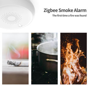 Détecteur <span class=keywords><strong>de</strong></span> fumée photoélectrique standard Zigbee, alarme incendie compatible avec Home Assistant, batterie 5 ans, sirène 85 dB, montage au plafond - Product Image 2