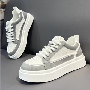 Zapatillas Deportivas de Malla Blanca Transpirables y Modernas para Hombre, con Cierre de Cordones, Suela Gruesa Antideslizante, para Adolescentes - Product Image 3