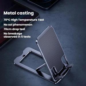 Support de <span class=keywords><strong>téléphone</strong></span> en aluminium argenté, support de bureau universel pour <span class=keywords><strong>téléphone</strong></span>, support portable pour tablette (argent) - Product Image 2