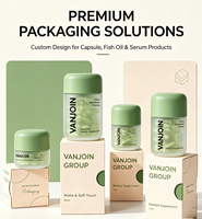Flacon en forme de capsule premium 200 ml, rond, givré, contenant de capsules, flacon à pilules, flacons de complément alimentaire vides personnalisés noirs avec boîte